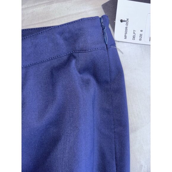Lafayette 148 NY Finesse Crepe Bleecker Pant Side Zip Ankle Length Womens Size 6 - Picture 7 of 9
